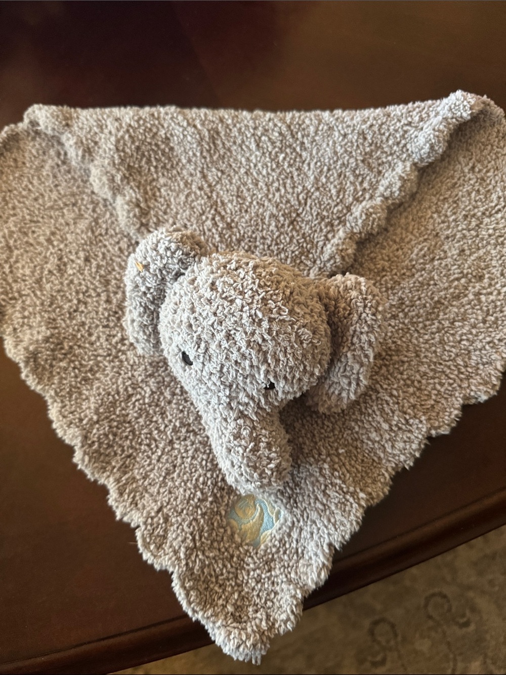 Gray Elephant Lovey Blanket - Plush Security Blanket